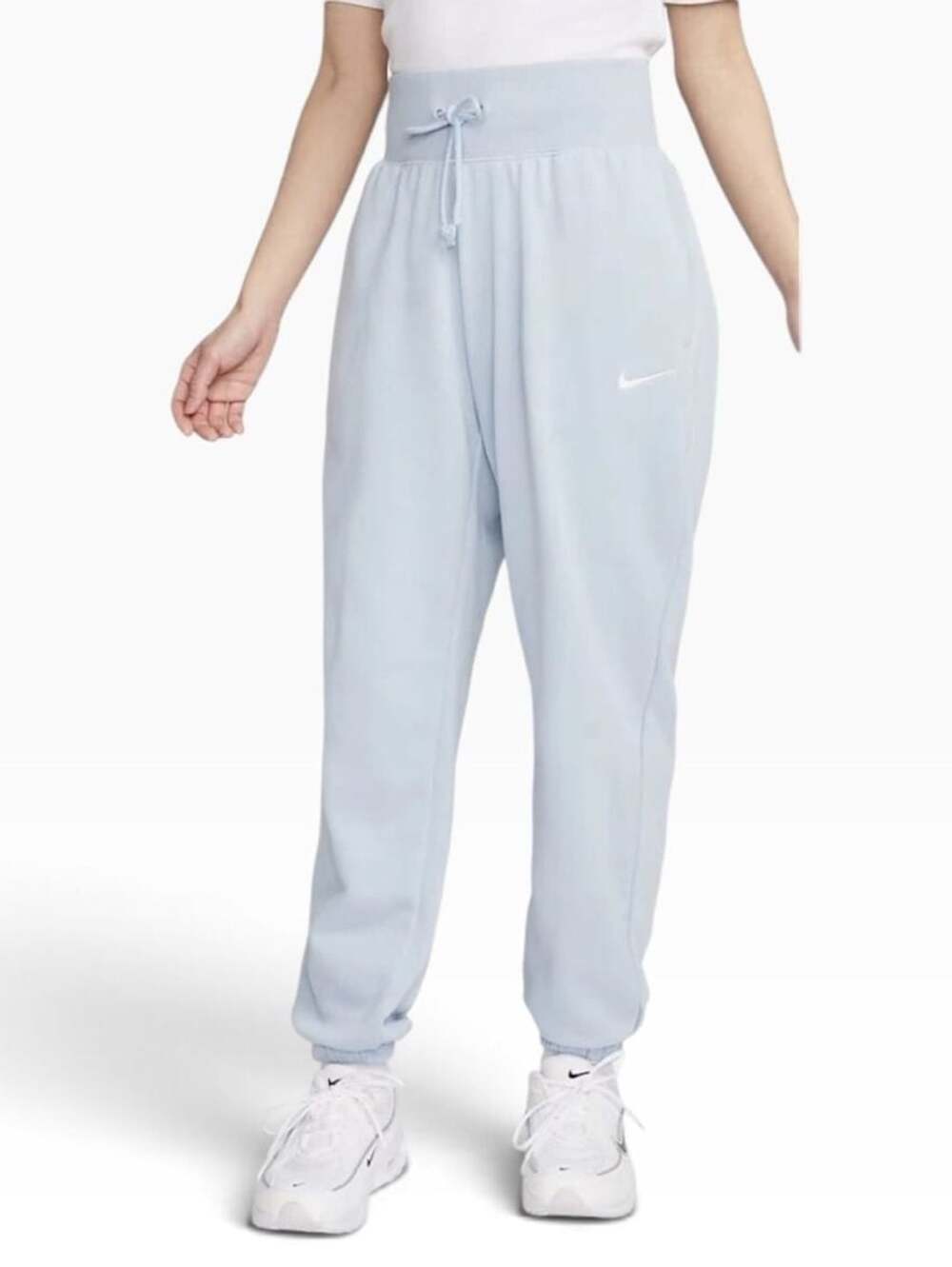 Nike Phoenix Fleece High-Waisted Sweatpants Light Blue Size M